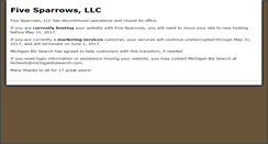 Desktop Screenshot of fivesparrows.com