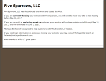 Tablet Screenshot of fivesparrows.com